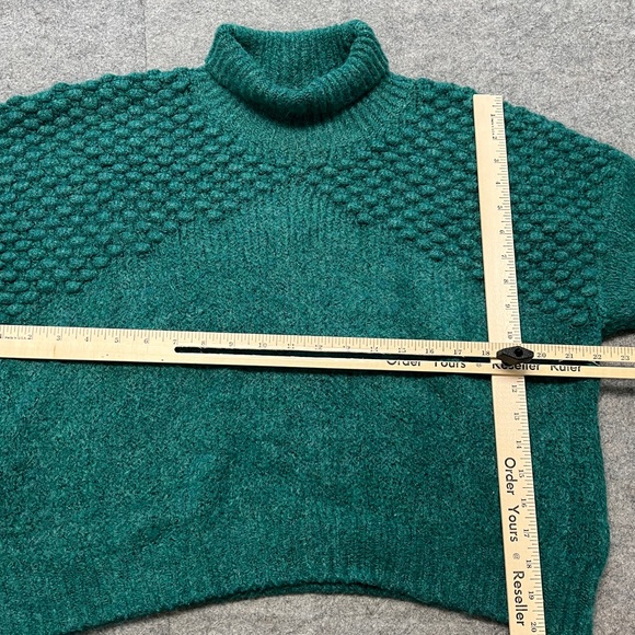 Free People Bradley Sweater Womens Medium Green Pullover Alpine Heather - Picture 8 of 14